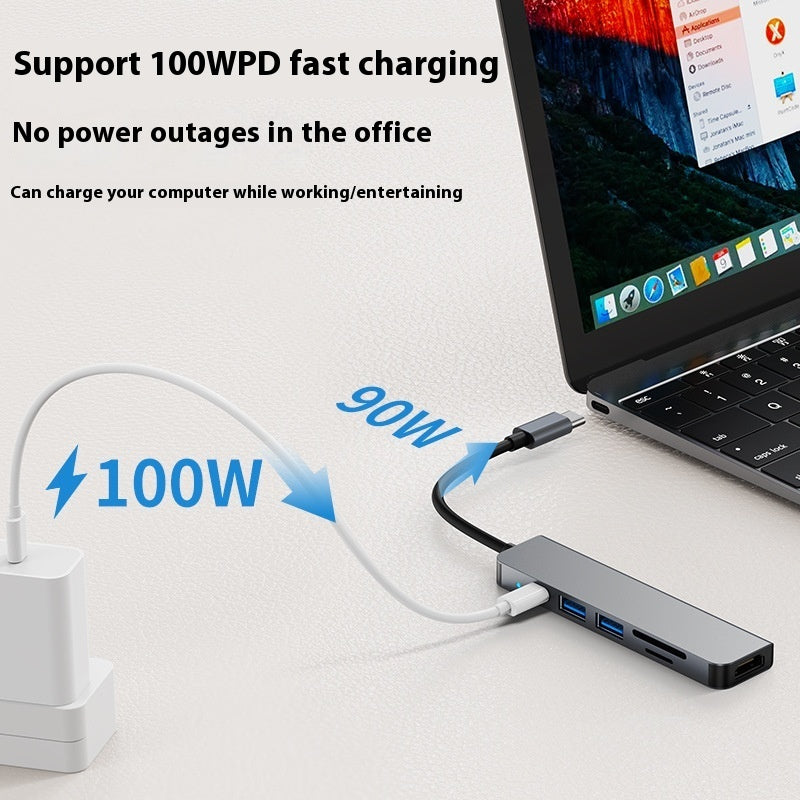 Portable 6-in-1 Notebook and Tablet Expansion Dock