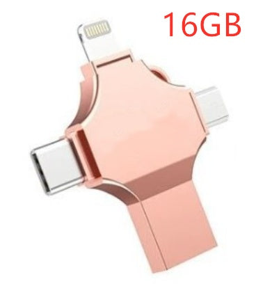Metal Mobile Phone U Disk 4-in-1 Flash Drive
