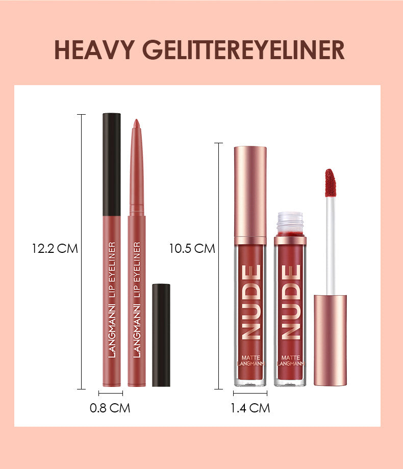 Premium 12-Piece Matte Lip Kit: Long-Lasting Lipstick & Liner Set