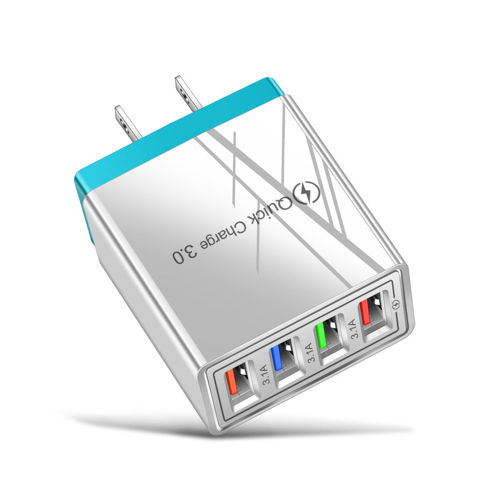 Premium 4-Port USB Wall Charger with Quick Charge 3.0