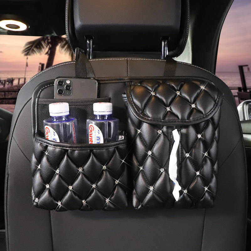 Premium Car Seat Back Organizer with Tissue Dispenser