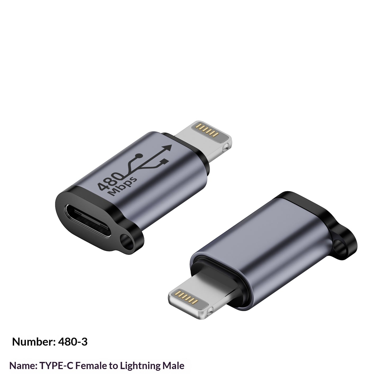 480 Adapter Series: USB to Mini V3/Type-C Adapter with Fast Charging & Data Sync