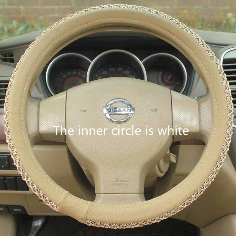 Premium Ice Silk Steering Wheel Cover for Summer Driving