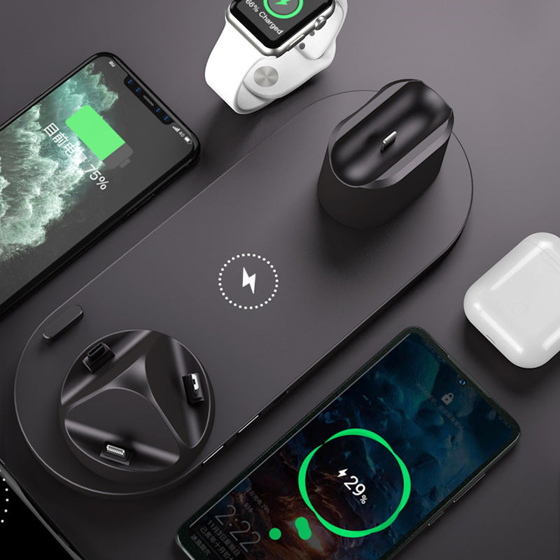 6 in 1 Wireless Charging Dock Station for iPhone and Smartwatch Fast Charging Pad