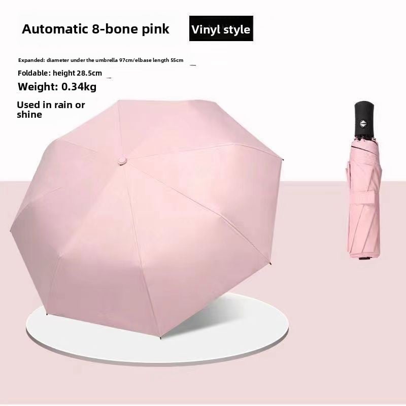 The fully automatic umbrella is suitable for both sunny and rainy days