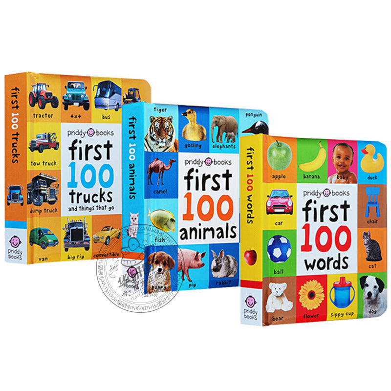 First 100 Words Animals Trucks Board Books Set