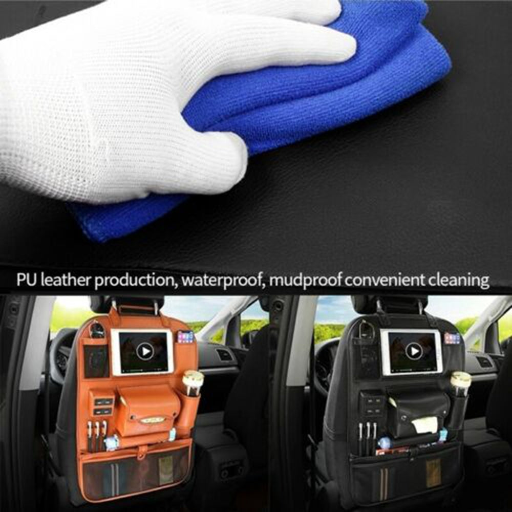 Premium Car Backseat Organizer with USB Charging