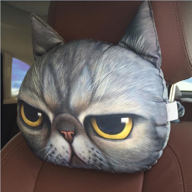 Cat Lovers Car Headrest Pillow