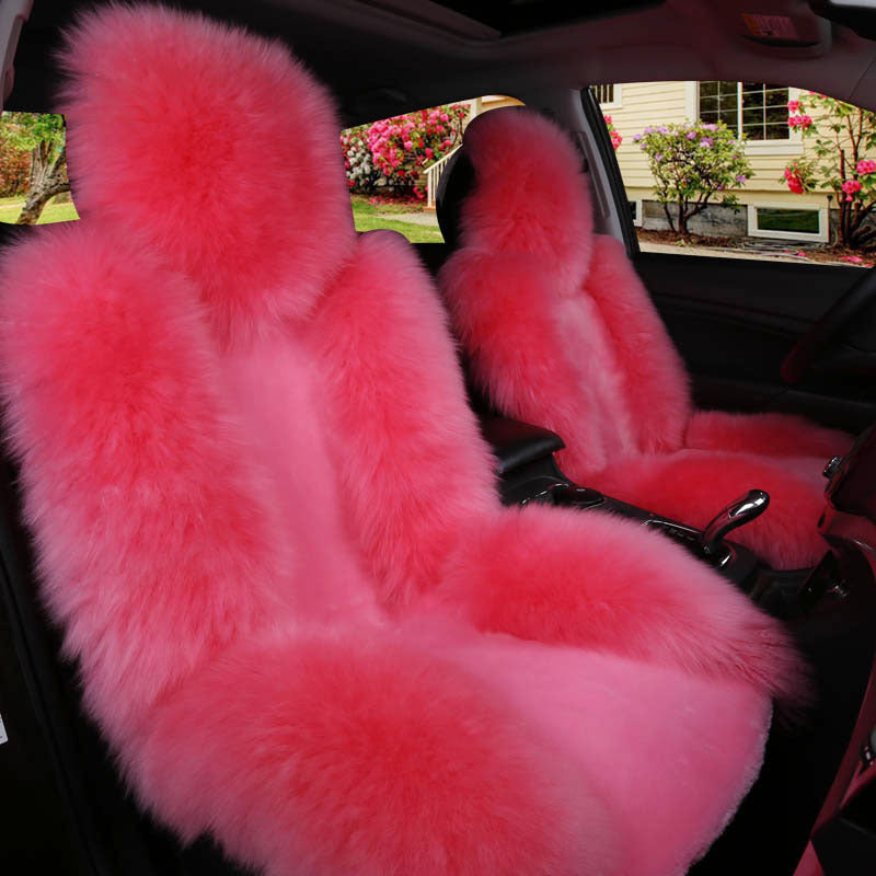 Premium Wool & Cashmere Car Seat Cushion for Winter