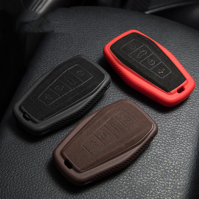 Premium TPU+Leather Key Case for Geely Binrui