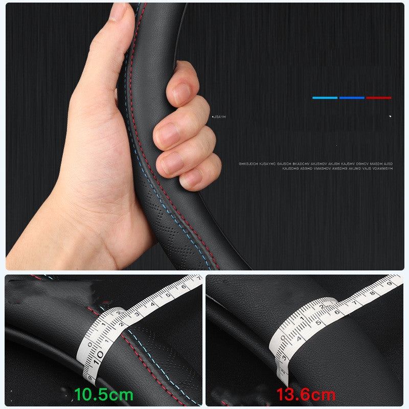 Four Seasons Universal Napa Leather Car Steering Wheel Cover