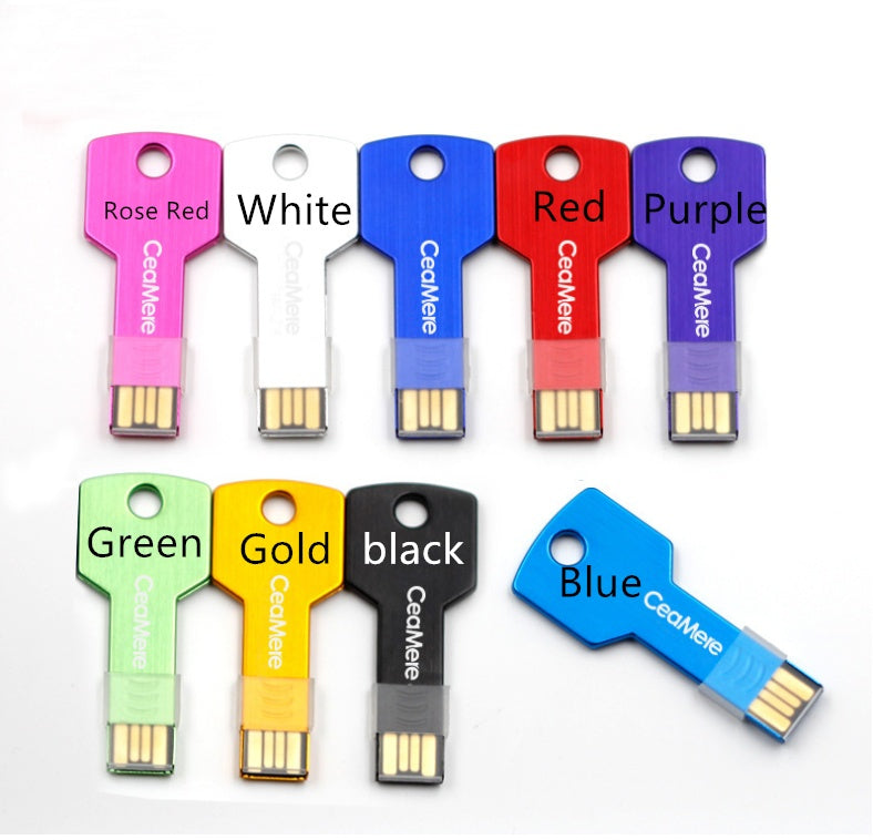 Stylish Metal Key USB Flash Drive for Secure File Storage