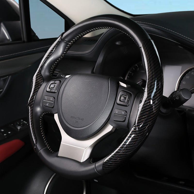 Carbon Fiber Pattern Steering Wheel Cover