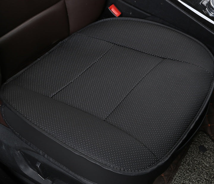 Premium Bamboo Charcoal & Leather Car Seat Cushion