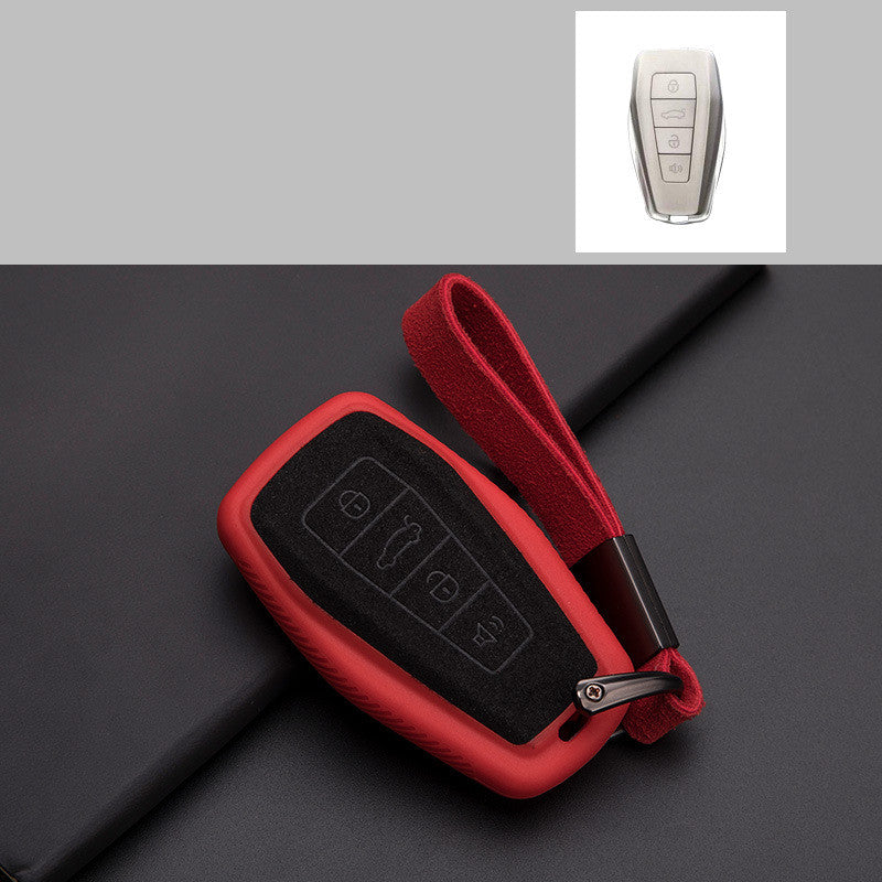 Premium TPU+Leather Key Case for Geely Binrui