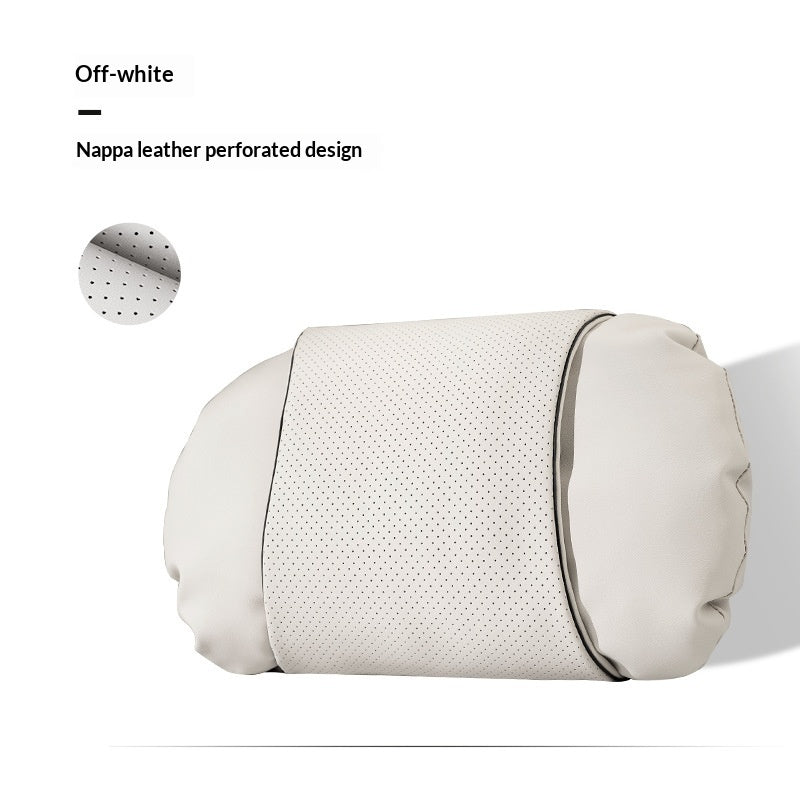 Premium Nappa Leather Car Neck Support Pillow