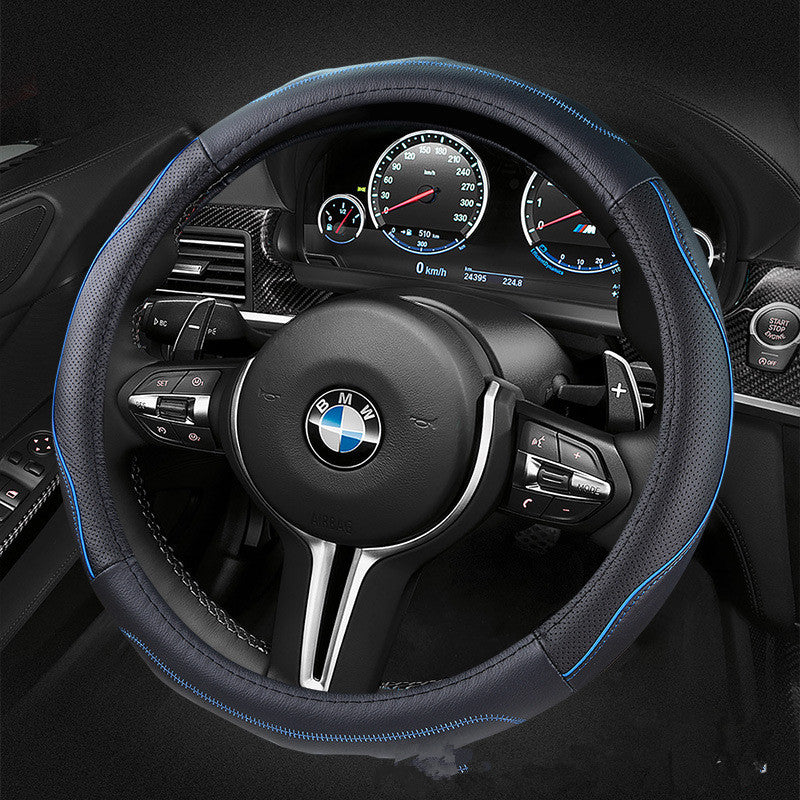 Premium Leather Steering Wheel Cover