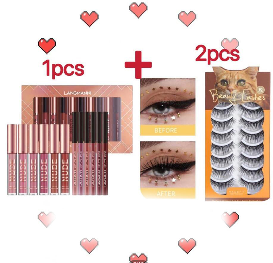 Premium 12-Piece Matte Lip Kit: Long-Lasting Lipstick & Liner Set