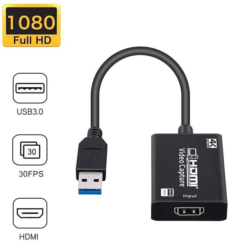 HDMI Capture Card: HD Game Live Broadcast to USB