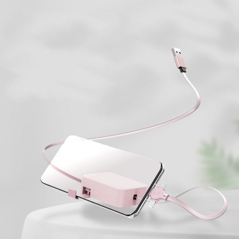 4-in-1 Retractable Charging Cable with Phone Stand