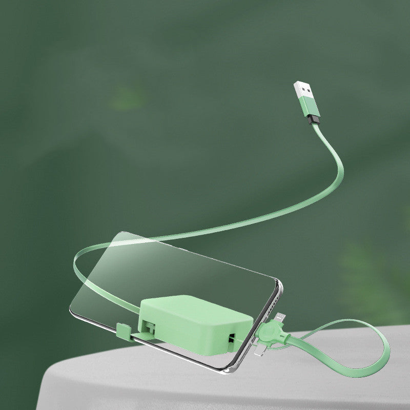 4-in-1 Retractable Charging Cable with Phone Stand