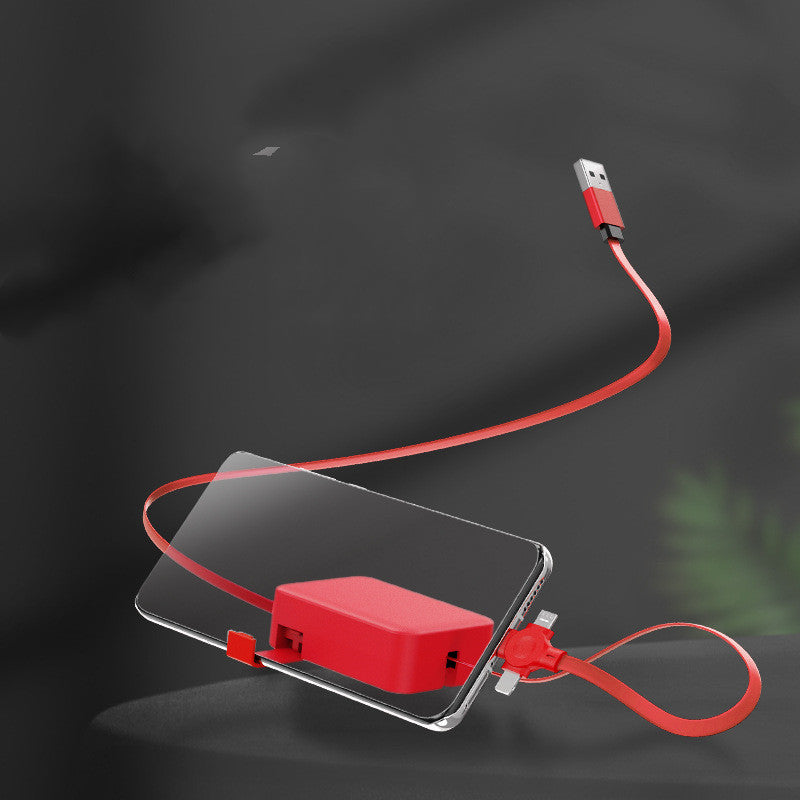 4-in-1 Retractable Charging Cable with Phone Stand