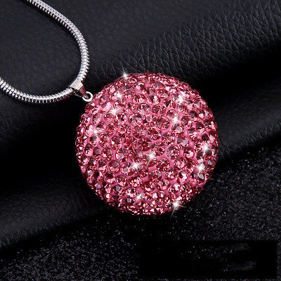 Diamond Crystal Ball Car Pendant