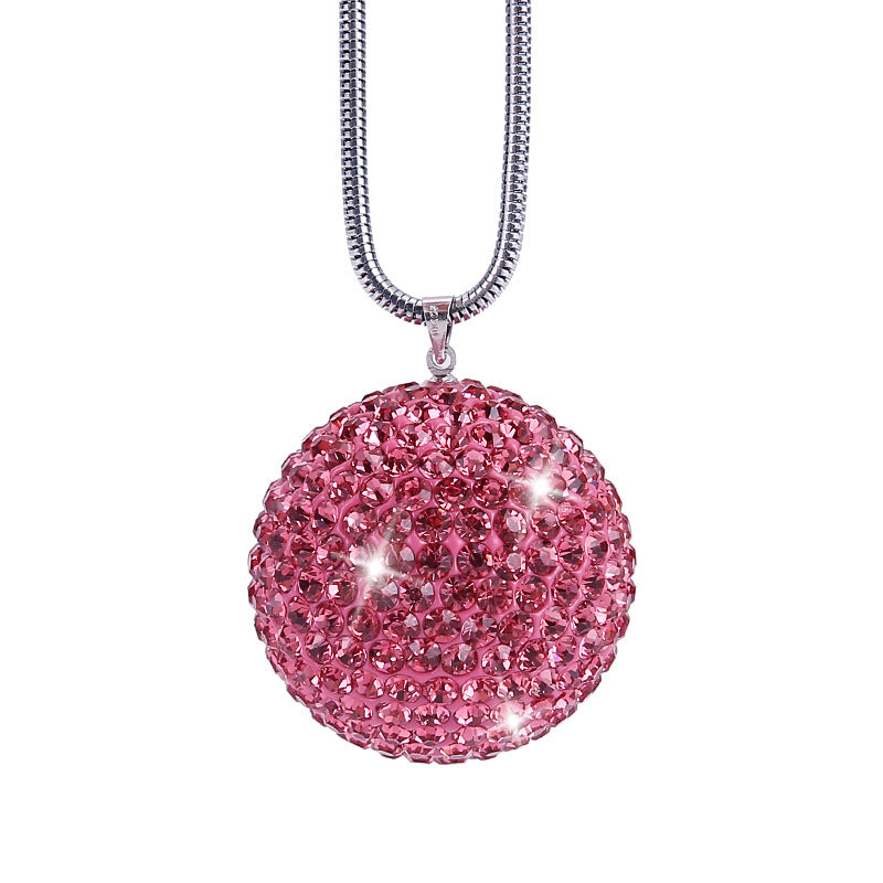 Diamond Crystal Ball Car Pendant