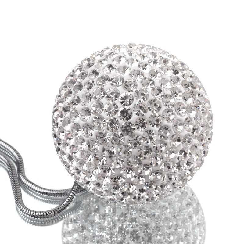 Diamond Crystal Ball Car Pendant