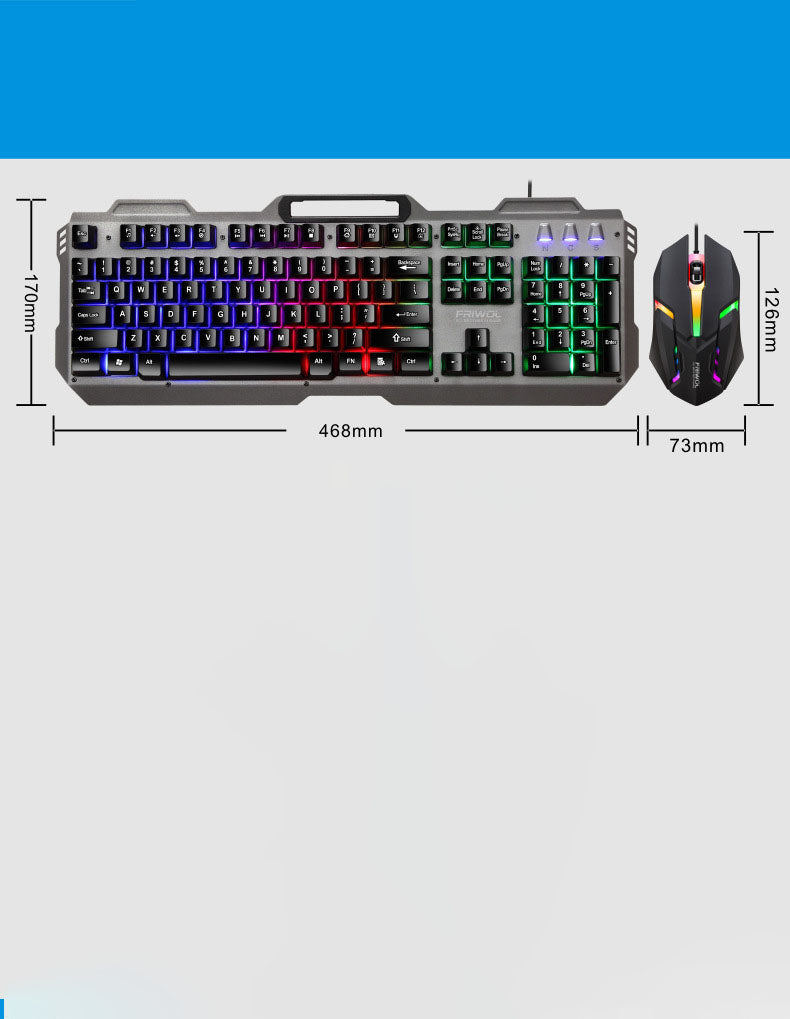 Friends Wolf KT600 Wired Gaming Keyboard and Mouse Set