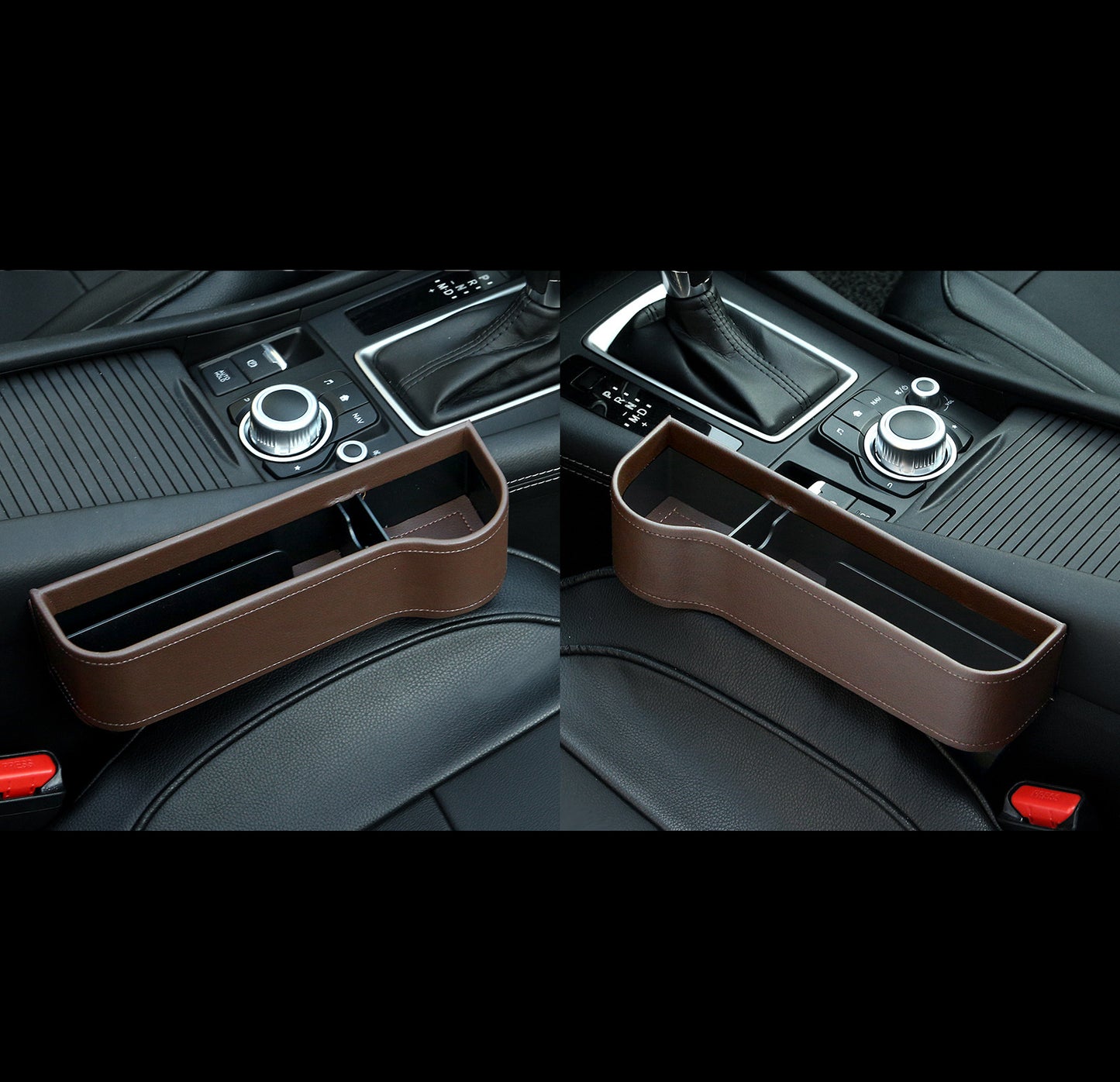 Premium Leather Car Storage Organizer