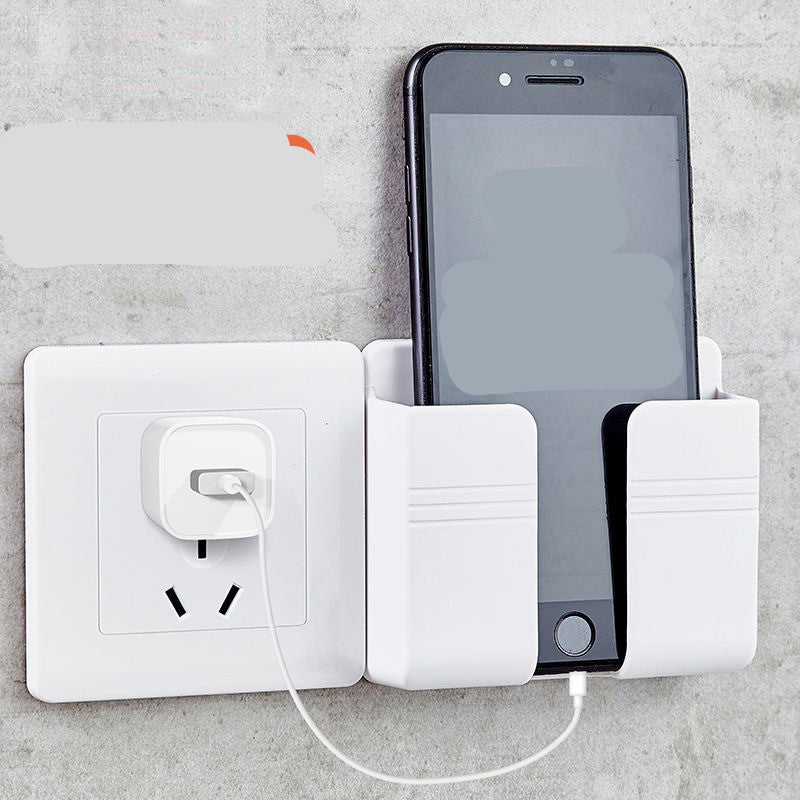 Wall-Mounted Charging & Storage Rack for Mobile Phones