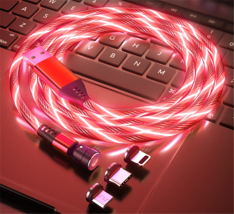 540° Rotating Magnetic LED Charging Cable