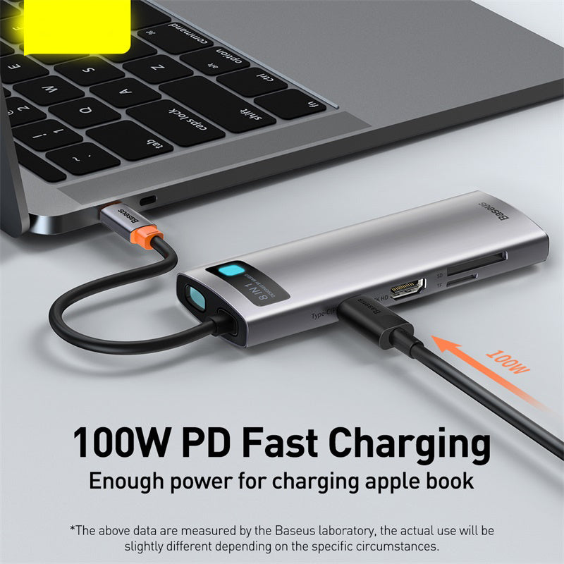 Metal Shimmer USB-C Hub: Expand Your Connectivity