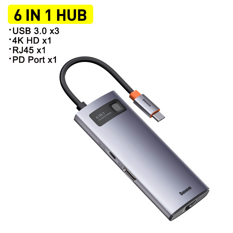 Metal Shimmer USB-C Hub: Expand Your Connectivity
