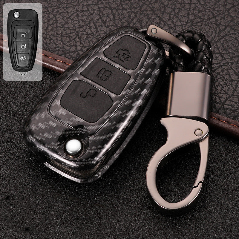 Premium Silicone & Carbon Fiber Key Cover for Ford Maverick