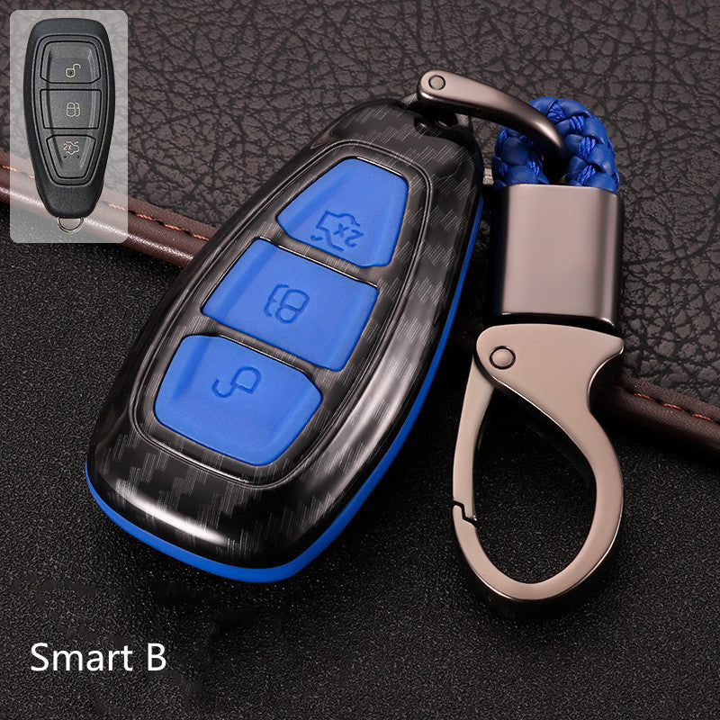 Premium Silicone & Carbon Fiber Key Cover for Ford Maverick