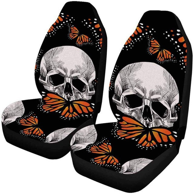 Premium Skull Print Universal Car Seat Covers