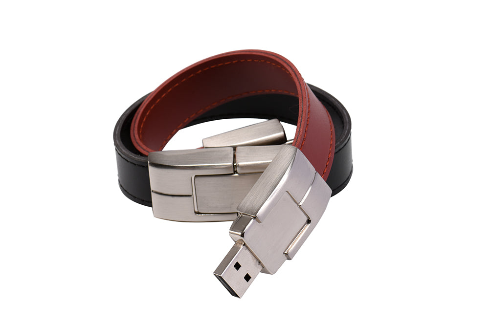 Customizable Leather USB Flash Drive - Premium Data Storage
