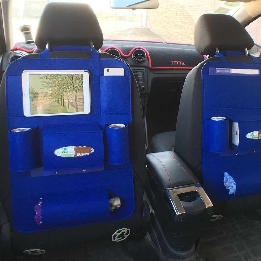 Premium Wool Felt Car Backseat Organizer