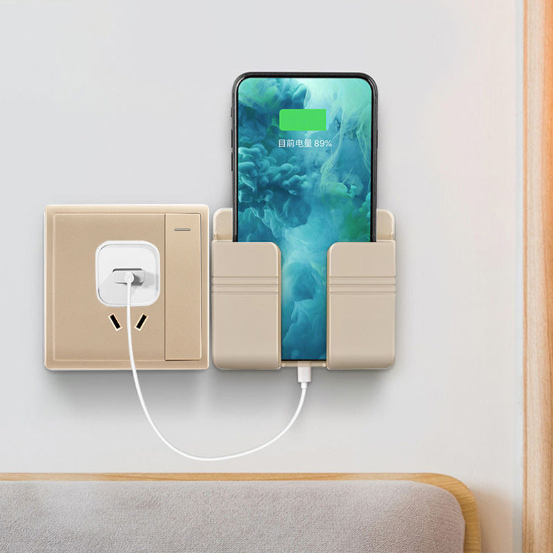 Wall-Mounted Charging & Storage Rack for Mobile Phones