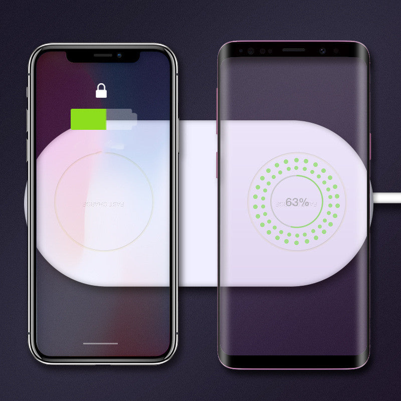 Mobile Phone Dual-charge Wireless Charger Supports Fast Charging Of Two Mobile Phones Wireless Charger