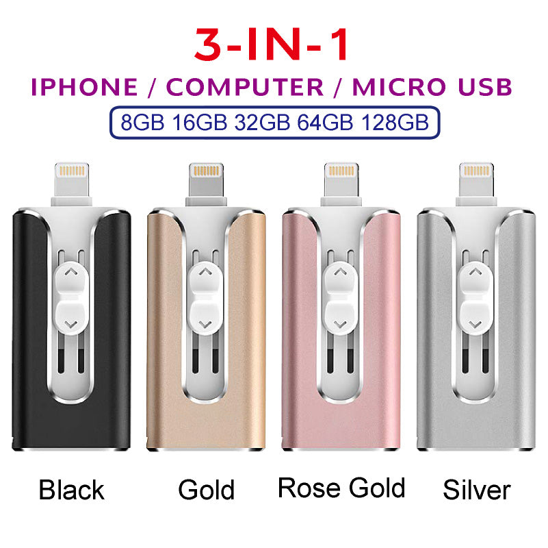Universal Metal USB Drive with Lightning Connector