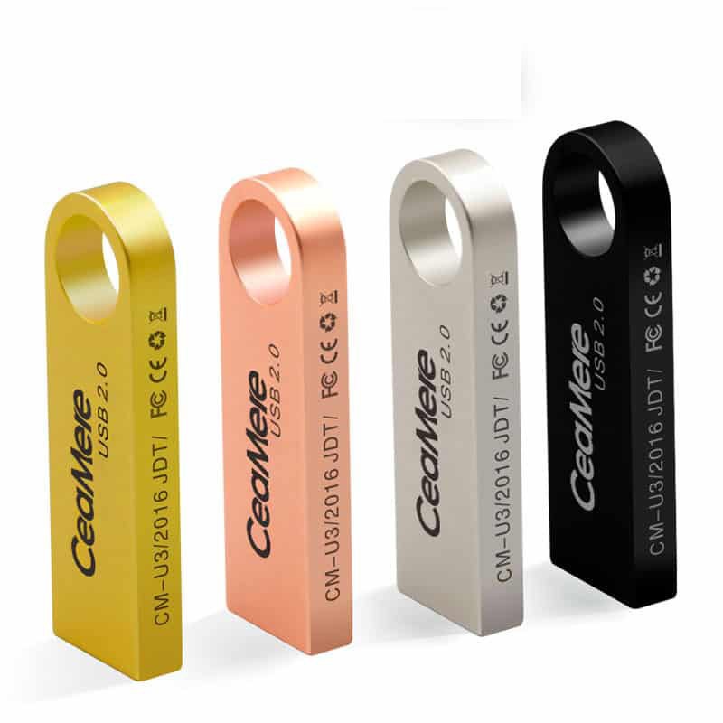 CeaMere Metal USB 2.0 Flash Drive - 8GB, 16GB, 32GB, 64GB