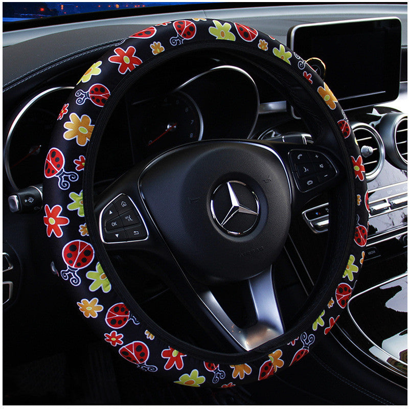 Beetle Print Steering Wheel Cover