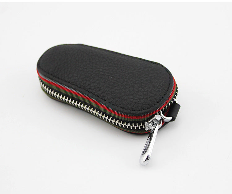 Premium Leather Car Key Holder with Zipper