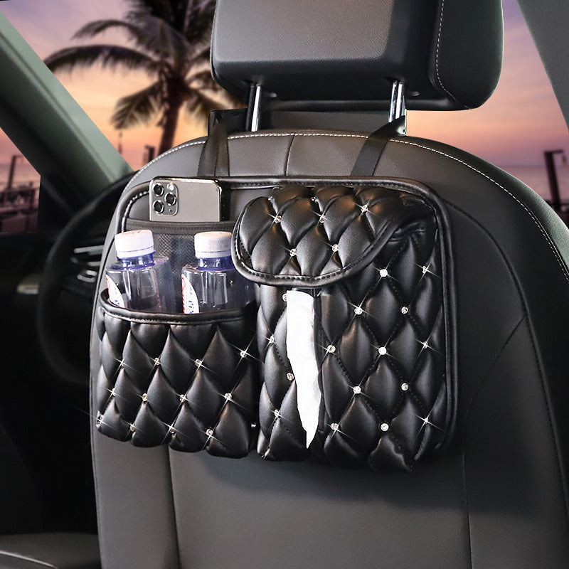 Premium Car Seat Back Organizer with Tissue Dispenser