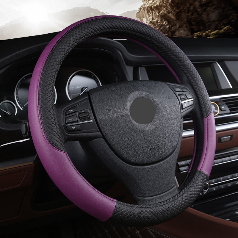 Premium Microfiber Leather Steering Wheel Cover