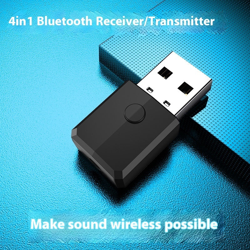 Universal Four in One Bluetooth 5.0 Audio Transmitter and Receiver Adapter with 100Mbps Speed