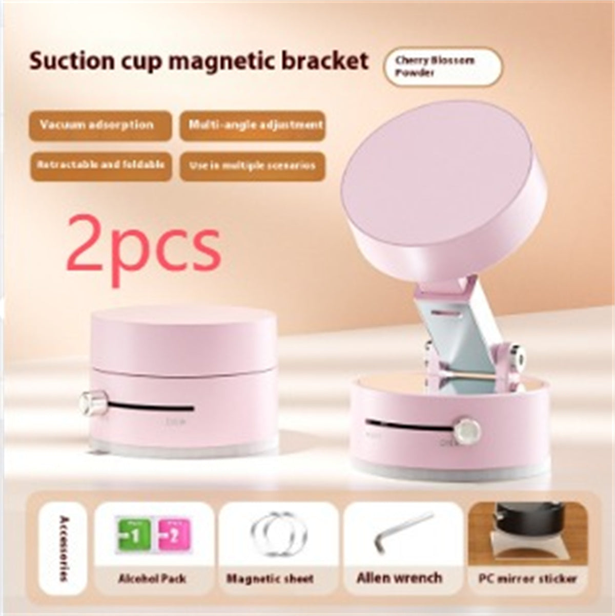 Foldable Magnetic Vacuum Phone Holder